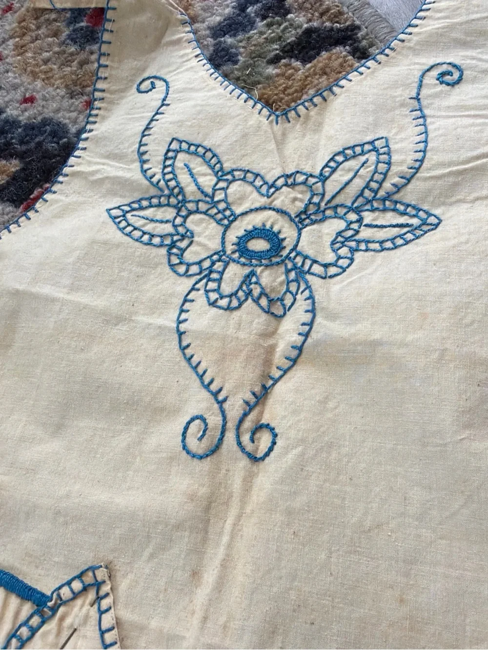 3 Aprons, one antique unfinished embroidered + 2 NWT Grilla Gear